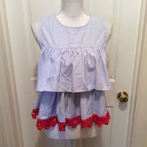 English Factory ruffle crop top. Size small